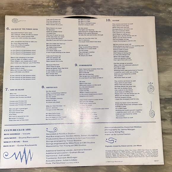 CULTURE CLUB VINYL RECORD COLOUR BY NUMBERS ORIGINAL WITH HYPE - Picture 7 of 8